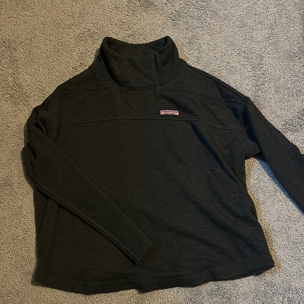 Black Long Sleeve Turtleneck Top